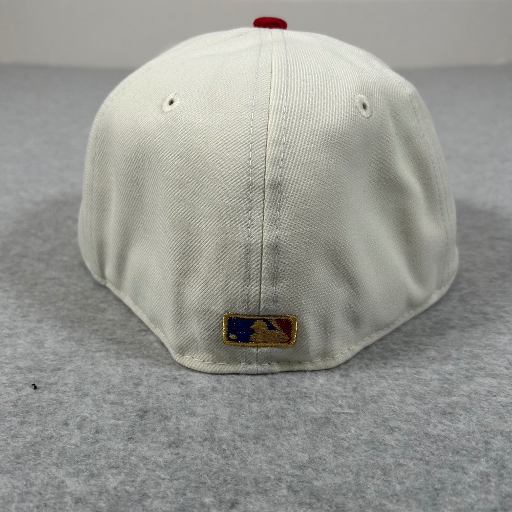 New Era NY Yankees Hat 7 1/2 Cream 59Fifty Fitted MLB New York Corduroy Brim NEW - Picture 7 of 7